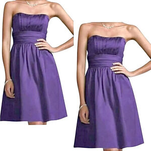 Davids Bridal Strapless Bridesmaid Dress Lapis Purple Size 6 Bundle of 2 Wedding